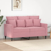 vidaXL Divano a 2 Posti Rosa 120 cm in Velluto