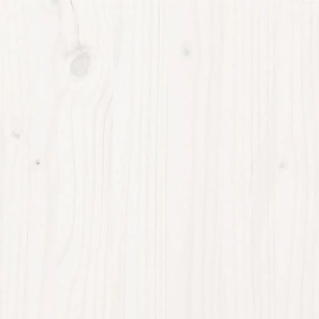 Giroletto-Struttura Letto Bianco in Legno Massello di Pino 90x200 cm 352967