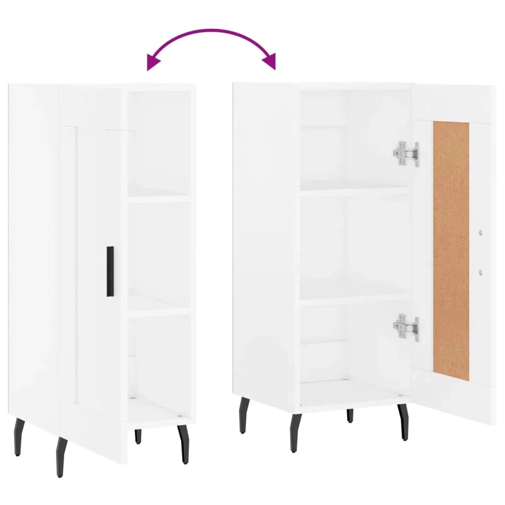 Buffet credenza cassettiera mobiletto mobile contenitore organizer per cucina soggiorno salotto 34,5 x 34 x 90 cm legno ingegnerizzato bianco 02_0030242