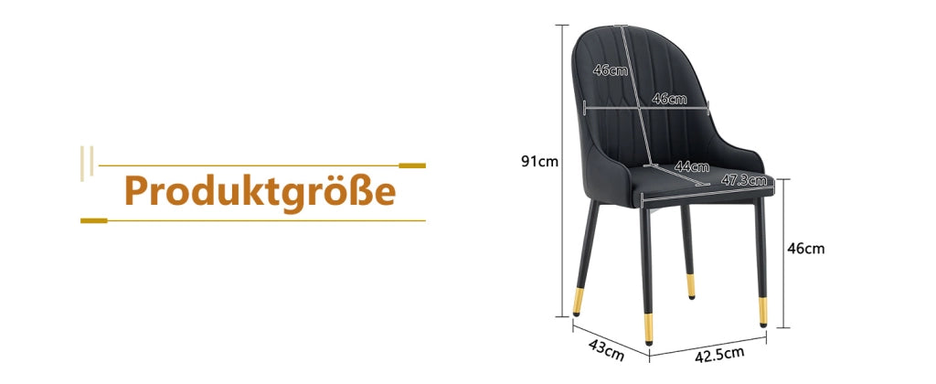 SEDIA da pranzo Set da 2 pezzi 91 cm PU Nero
