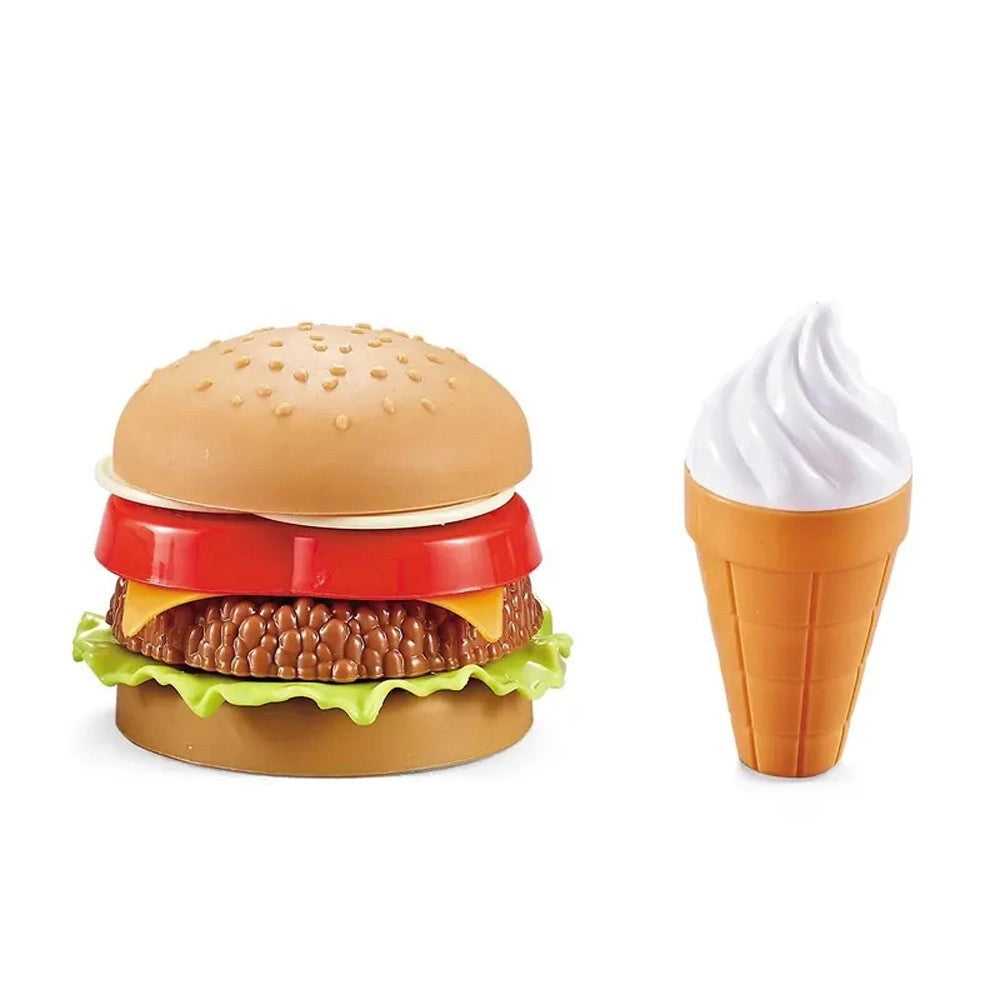 Trade Shop - Fast Food Hamburger Patatine Cono Gelato Giocattolo Gioco Educativo Bambini -