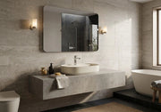 Lavabo ovale da appoggio senza troppo pieno in ceramica con foro rubinetto - Avorio Opaco