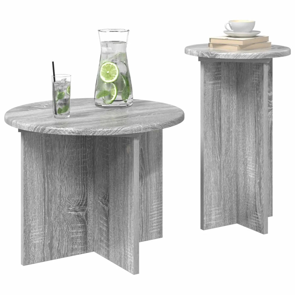 Set tavolini 2 pcs Grigio Sonoma Legno ingegnerizzato