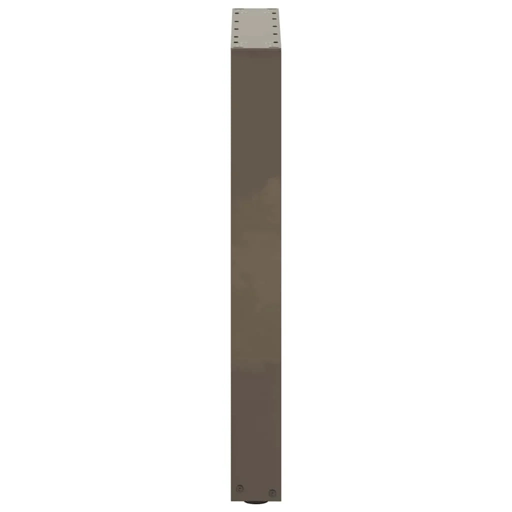 Set di 2 gambe regolabili per tavolo da pranzo a forma di U 50 x 72-73 cm in acciaio verniciato a polvere naturale 02_0057419