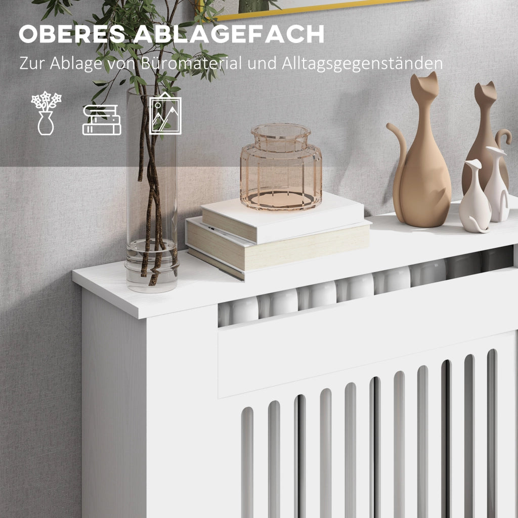 Copertura per termosifone ¨C zephmum ¨C MDF bianco 78x19x81 cm