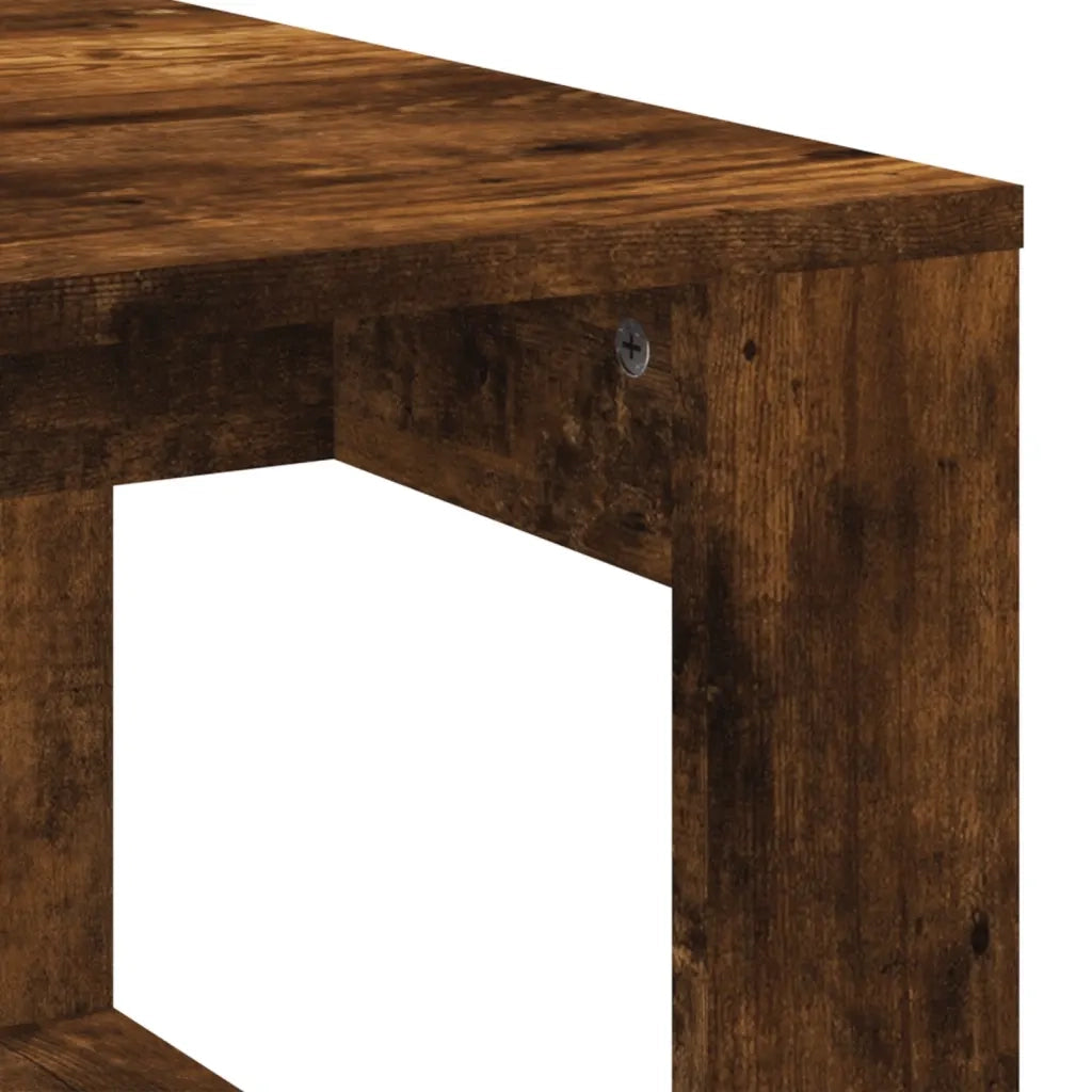 Tavolino da Salotto-Tavolino da soggiorno-Tavolo Rovere Fumo 102x50x35 cm Legno Multistrato