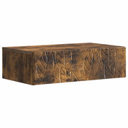 Tavolino da Parete Laterale Rovere Fumo 87,5 x 34,5 x 17 cm