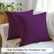 Copri cuscino 2 pezzi (40 x 40 cm), viola, cotone morbido, tela a quadri, copri cuscino rettangolare, decorativo per cultura di casa, soggiorno, camera da letto, divano, lavabile