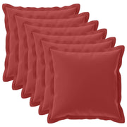 Federa 6 pcs HOUTEN Rosso Vino 70 x 70 cm Poliestere 921436