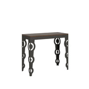 Consolle Allungabile 90-300x40x77 cm in Nobilitato Marrone