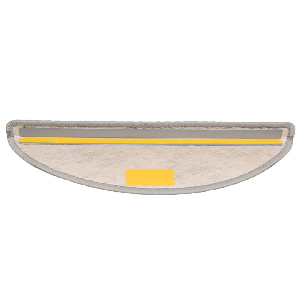 Tappeti Adesivi Scale Aspetto Sisal 15 pz 56x17x3 cm Platino