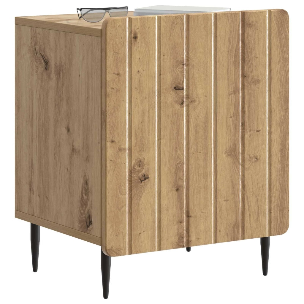Armadio da Notte 2 pcs Rovere Artigianale 43 x 34,5 x 52 cm