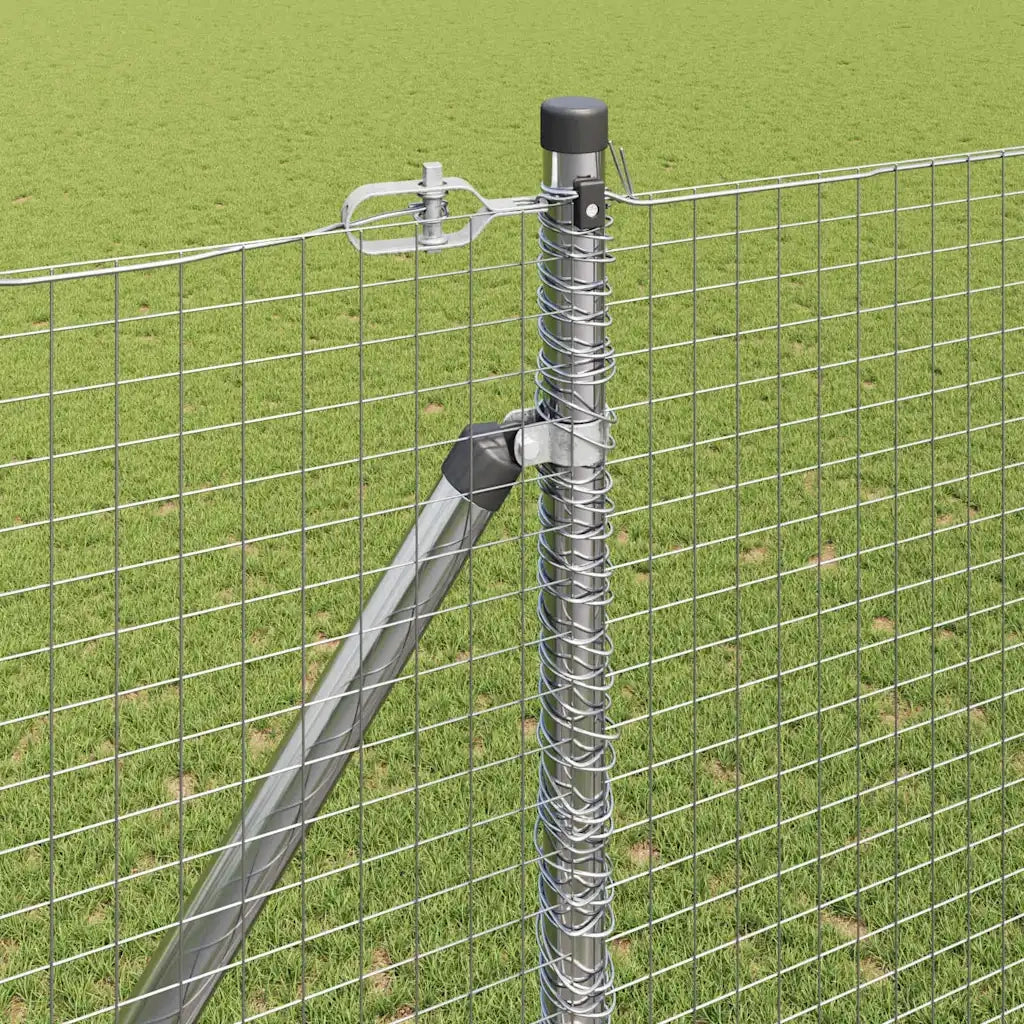 Palo della recinzione Argento 10 x 1,5 m (rete 25 x 25 mm)
