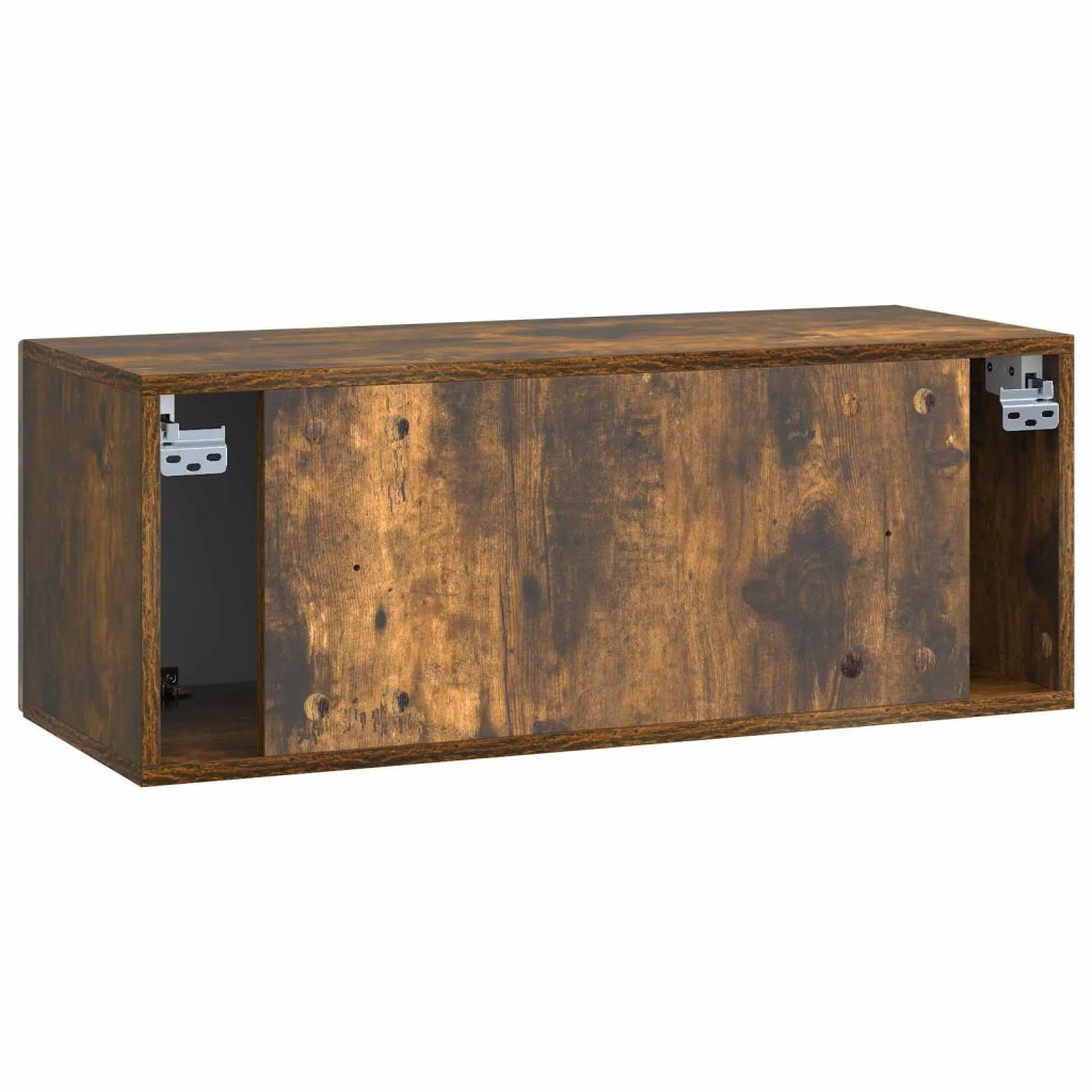 Mobile Porta TV da Muro Rovere Fumo 78,5 x 31 x 30 cm 898210