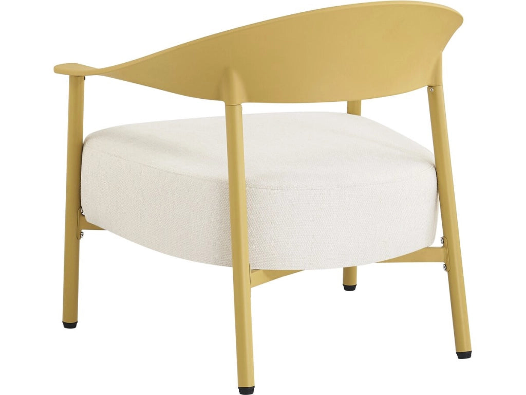 Set di mobili da giardino in metallo e plastica "Céora" - 2 posti - Giallo