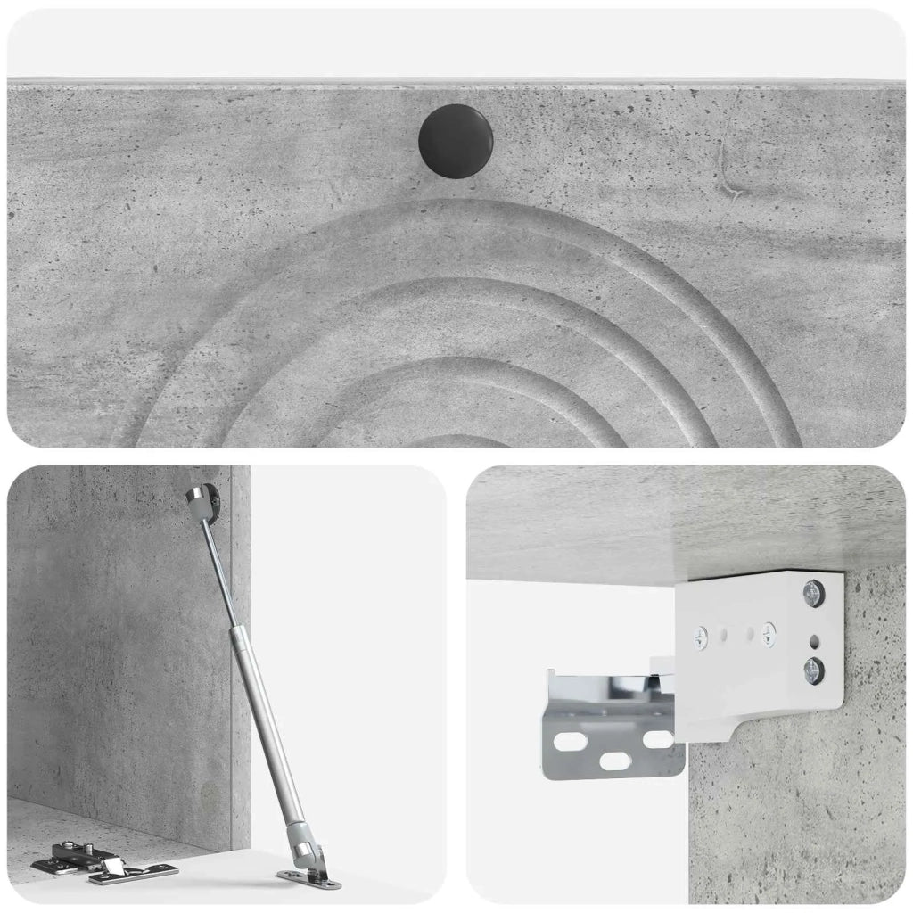 Mobile Porta TV da Muro Grigio Cemento 78,5 x 41 x 30 cm 898178
