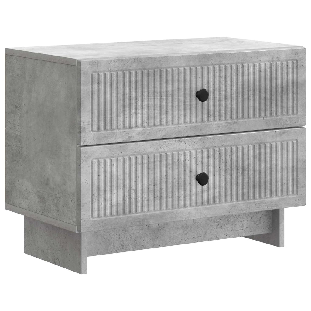 Armadio da Notte Grigio Cemento 62 x 34,5 x 47,5 cm