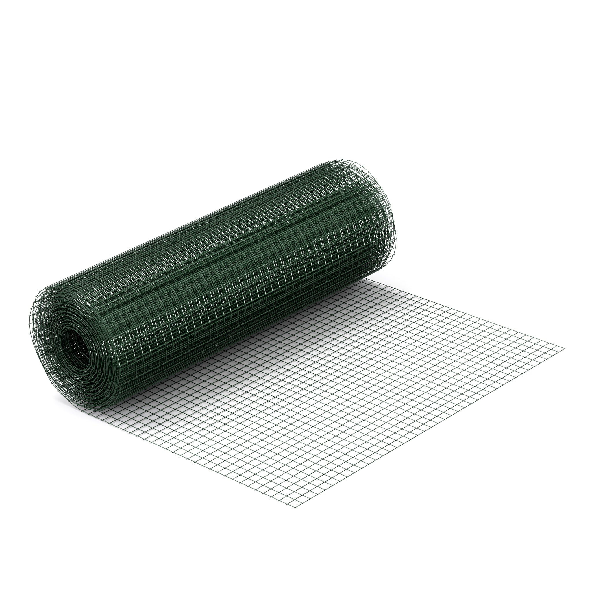 Rete per voliere metallica quadrata in acciaio zincato25x25mm 100cmx25m verde
