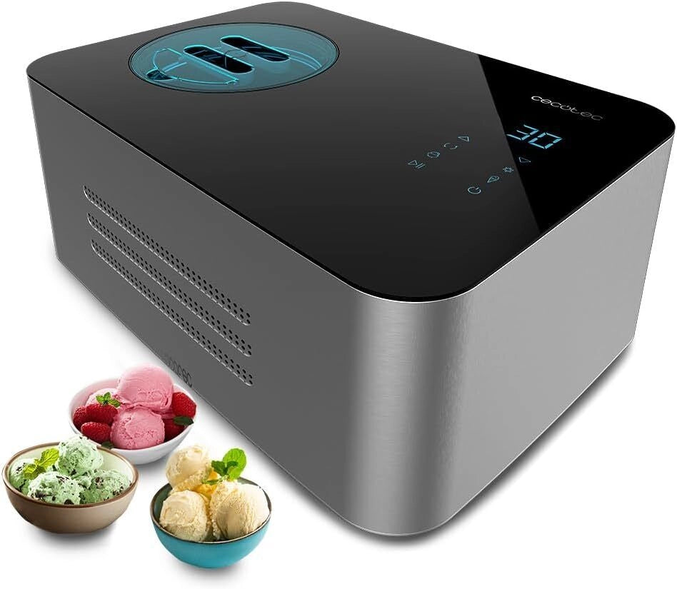 Cecotec Gelacy 1500 Touch Gelatiera con Compressore 1,5 L 150 W Display Touch Screen Finestra di Controllo colore Nero