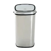 Pattumiera Cestino dei Rifiuti in Acciaio Inox con Sensore a Infrarossi 68L, Rettangolare, Argento