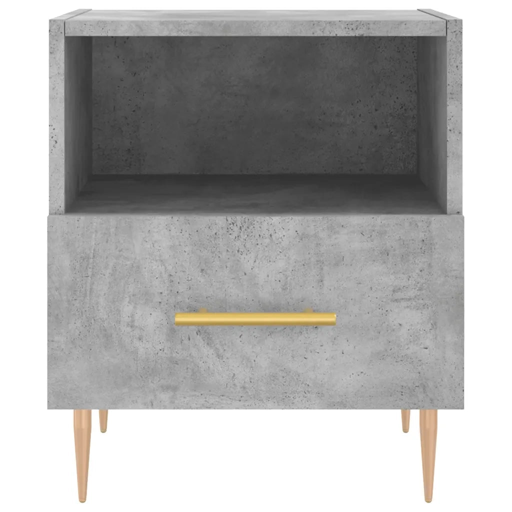 Comodini 2 pz-Set di 2 Tavolino da notte Grigio Cemento 40x35x47,5 cm in Legno Multistrato 738527