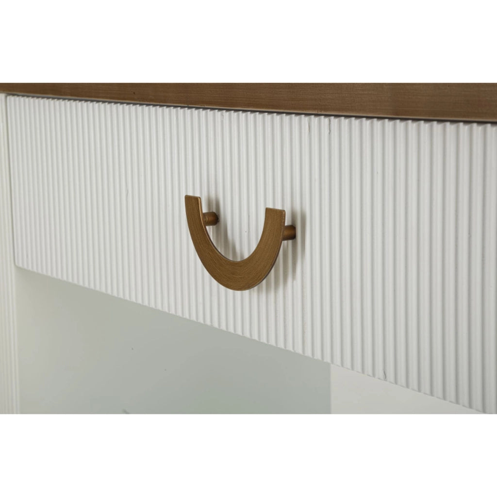 Tavolo Consolle VKH611, Bianco, MDF, 121x40x78 cm