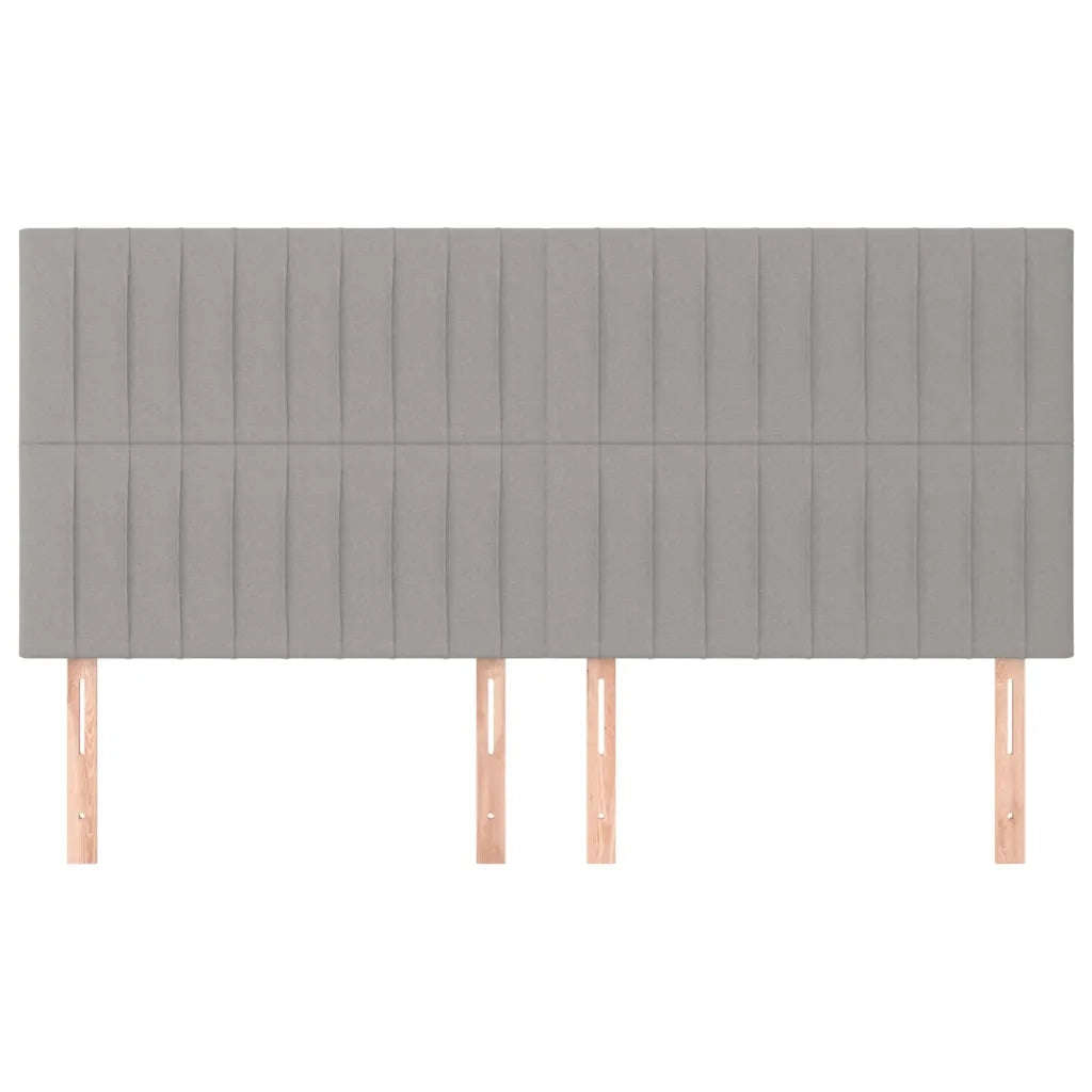 Testiera Grigio Chiaro 180x5x118/128 cm Tessuto 3116584