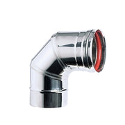 Tubo curva a 3 settori acciaio INOX Ala 100 mm x 90¬∞