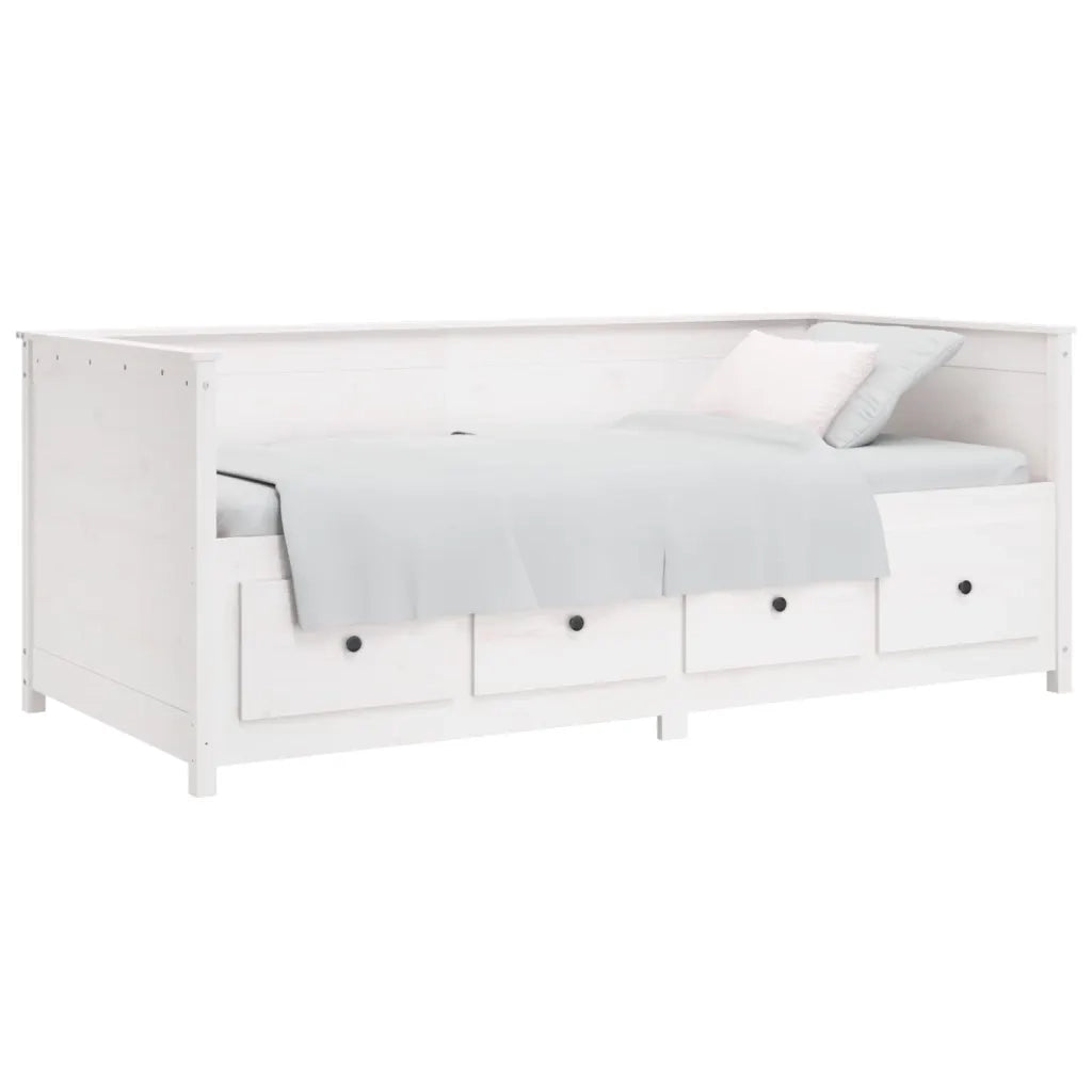 Dormeuse Bianca 80x200 cm in Legno Massello di Pino cod mxl 46552