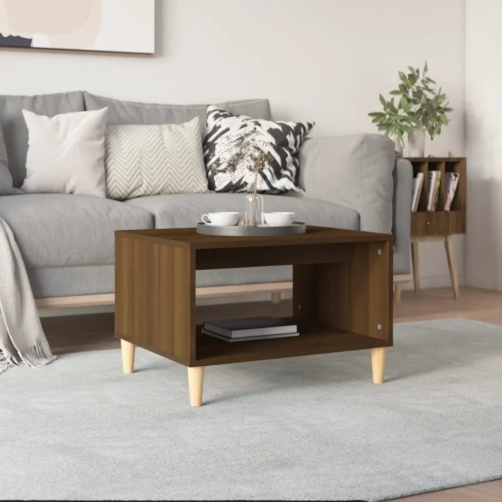 Tavolino da salotto | Tavolino da caff¨¨ | Tavolino da Soggiorno Rovere Marrone 60x50x40cm Legno Multistrato