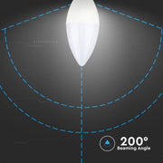 Lampadina LED Chip Samsung E14 C37 5,5W a Candela Dimmerabile SKU-20045, Disponibili 3000K 4000K 6400K (Bianco Neutro 4000K)