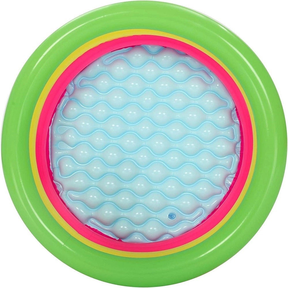 Trade Shop - Piscina Gonfiabile Tonda Summer Piscinetta Per Bambini A 3 Anelli 70x24cm 51128 -