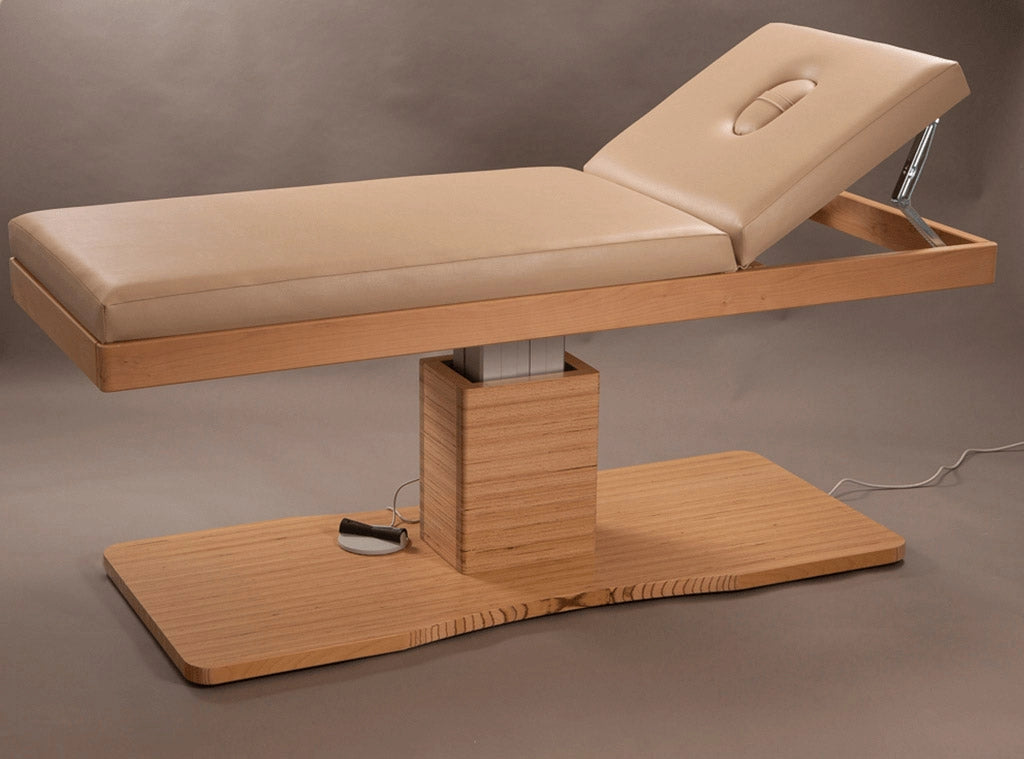Lettino da Massaggio Fisioterapia Elettrico 2 Sezioni 190x70x60/90cm Benotti Brisbane Beige