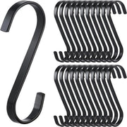 Set di 20 Haken a forma S neri per cucina, giardino e magazzino