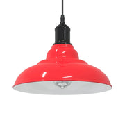 Lampada a sospensione vintage regolabile 31 x 13 cm design semplice cucina/soggiorno metallo rosso lucido 02_0058008