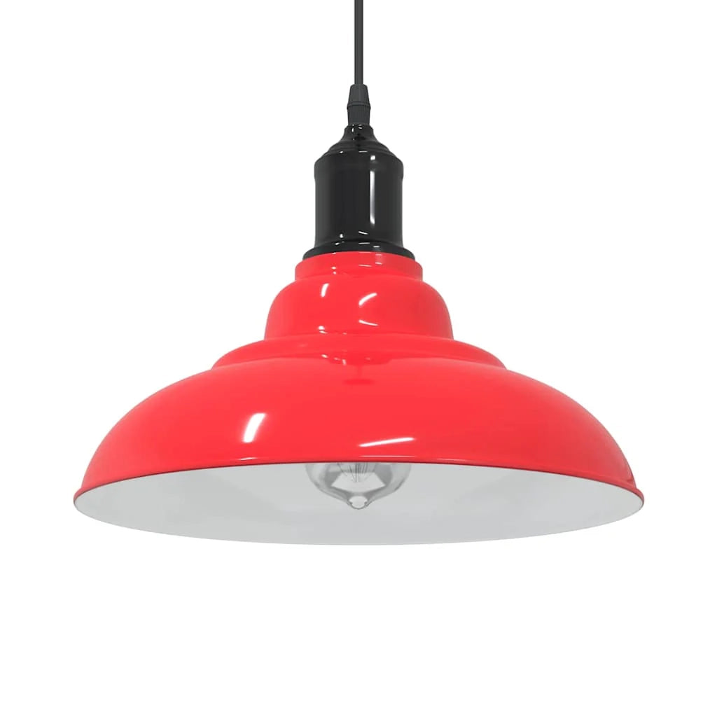 Lampada a sospensione vintage regolabile 31 x 13 cm design semplice cucina/soggiorno metallo rosso lucido 02_0058008