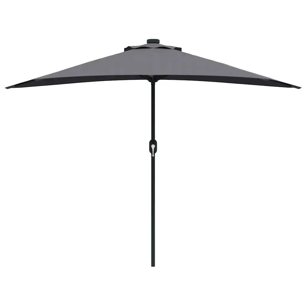 Ombrello da giardino-Ombrellone da spiaggia Antracite 294 x 150 x 224 cm