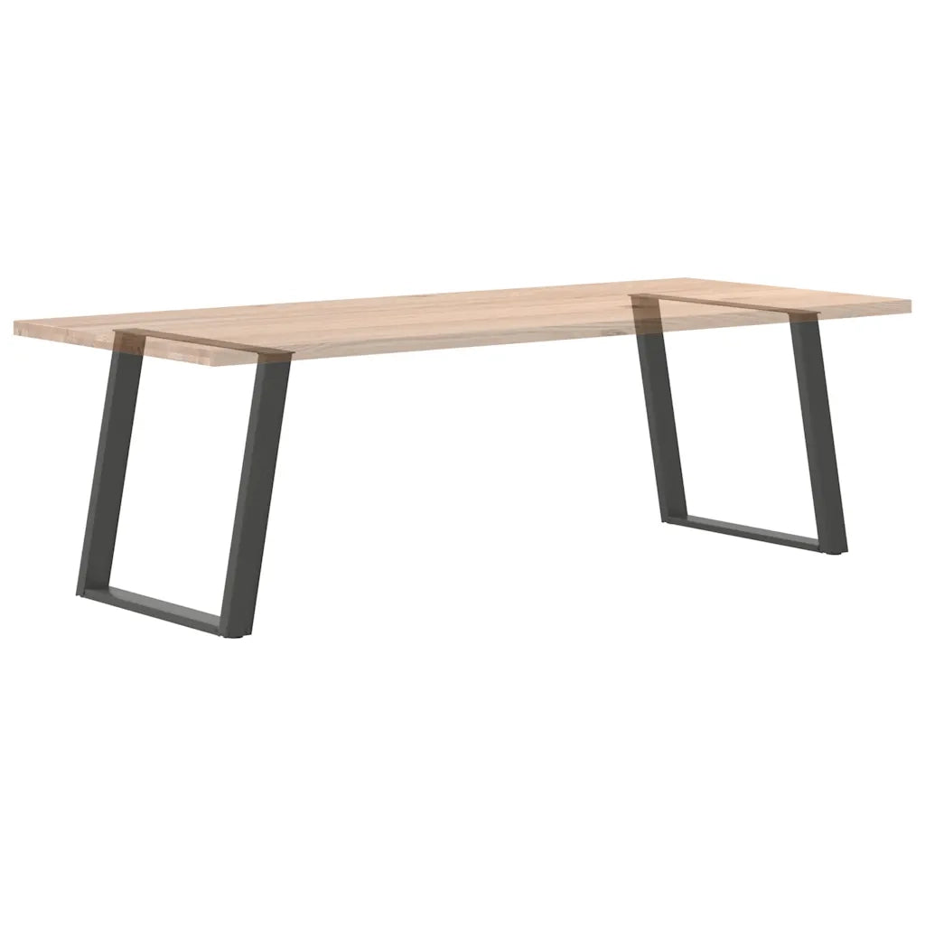 vidaXL Gambe per tavolo da pranzo a forma di U 2 pz Antracite 80x(72-73) cm Acciaio