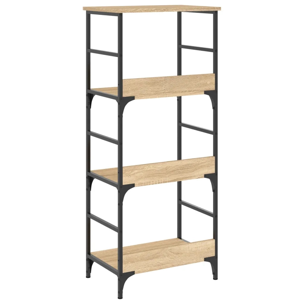Libreria-Scaffale per Libri-Mobile di Stoccaggio Rovere Sonoma 50x33x117,5 cm in Legno Multistrato