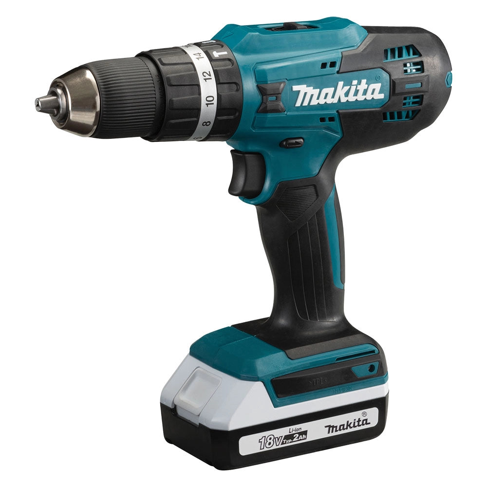 TRAPANO AVVITATORE A BATTERIA CON PERCUSSIONE 'HP488D006' 18 V - x2 2,0 Ah Litio  - MAKITA