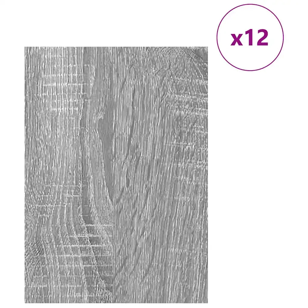 Pannelli decorativi 12 pcs Grigio Sonoma 30 x 42 x 0.27 cm 885593