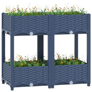 Fioriera Rialzata 80x40x71 cm in Polipropilene