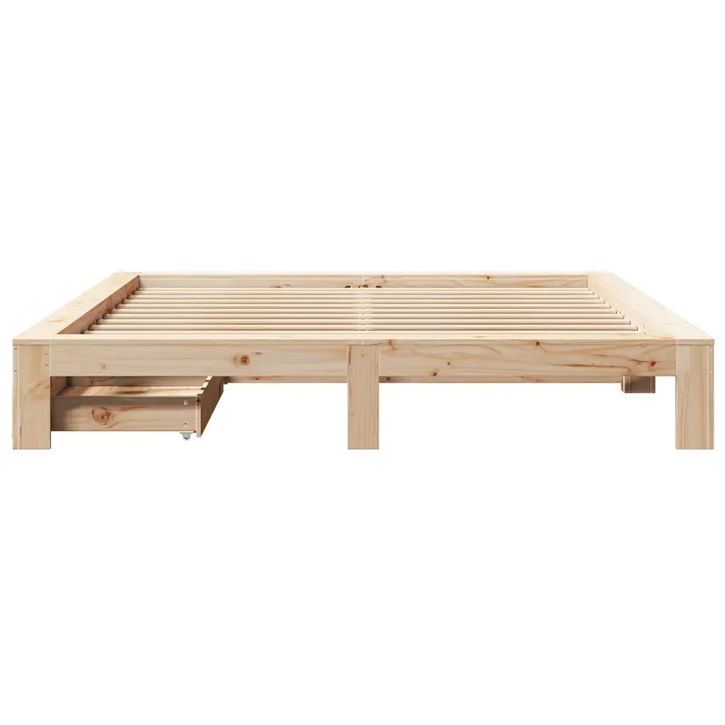 Giroletto senza Materasso 200x200 cm in Legno Massello di Pino 3308987