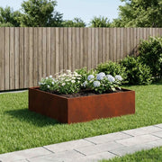 Vaso da giardino Ruggine 80 x 80 x 30 cm Acciaio Corten 8005076