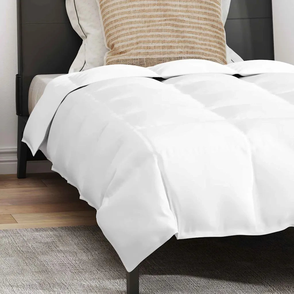 vidaXL Set di piumini con cuscino 2 pcs Bianco 135 x 200 cm Piume