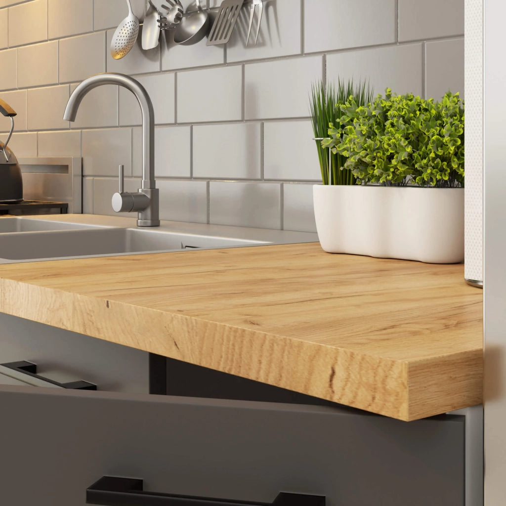 Piano di lavoro per cucina bassa AKORD S80 OLIWIA Rovere Craft 80 cm 80×60×3,2 cm