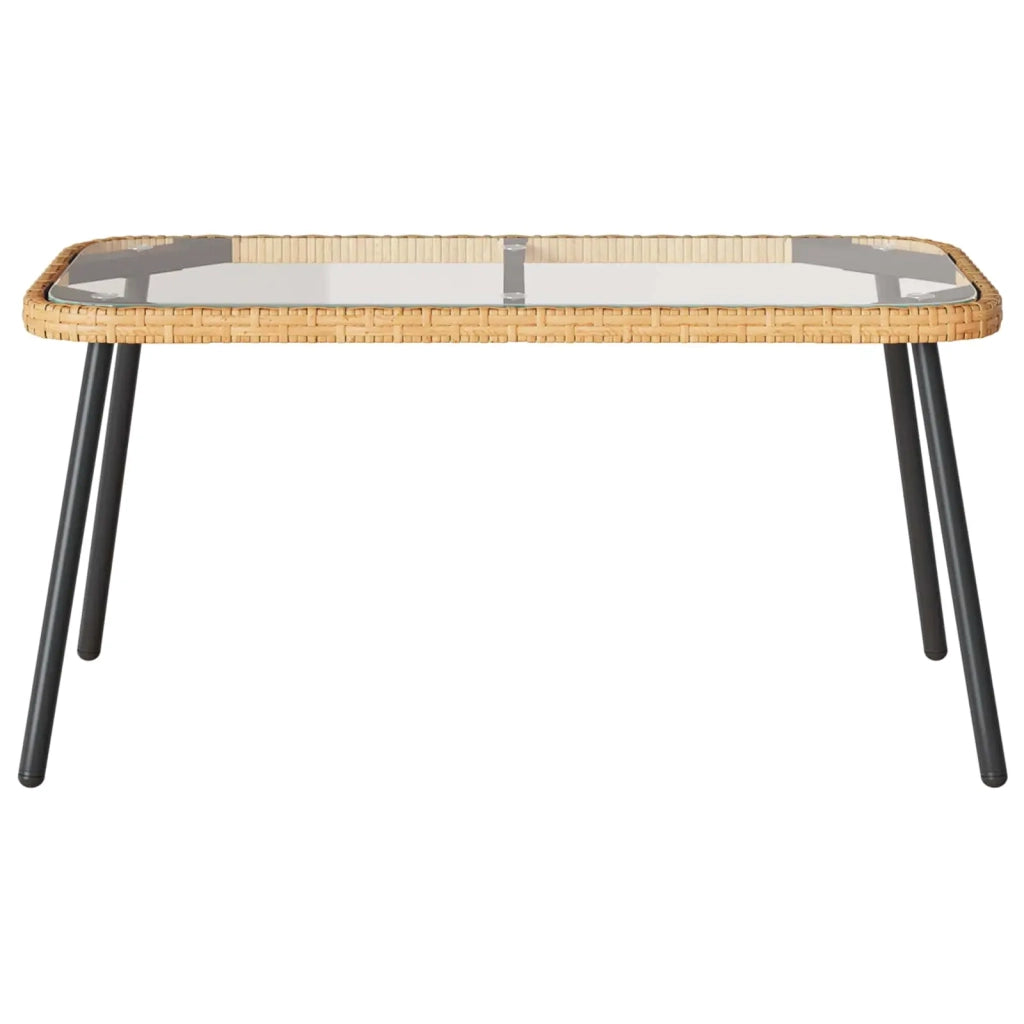Set da Pranzo per Giardino 2 pz | Set Salotto da Giardino Naturale polyrattan