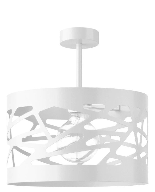 Plafoniera moderna bianca tonda 39cm E27 Modul Frez Sigma