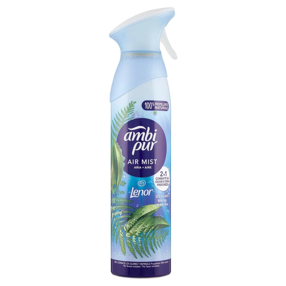 SET 8 AMBI PUR PROFUMATORE PER AMBIENTI DEODORANTE SPRAY OCEANO 185 ML