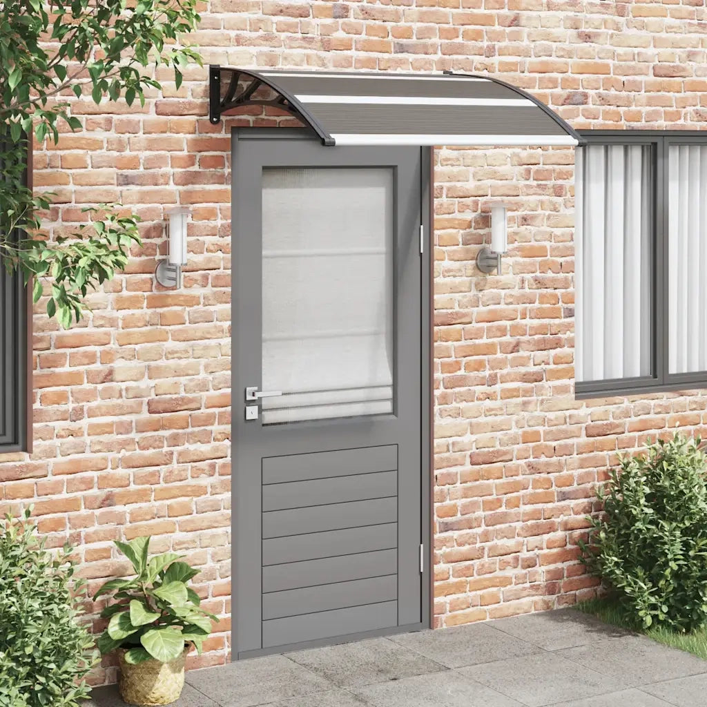 Pensilina per Porta Nera 120x100 cm in PC CFW2707360